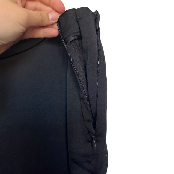 Chico's Modern Tailored Satin Classic Pants Black Trousers Office Goth Size 16R - Picture 6 of 12